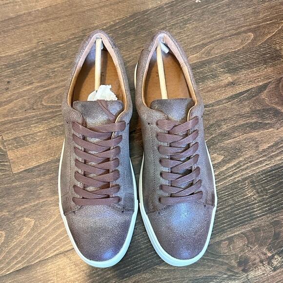 Frye Ivy Low Lace Leather Sneakers Chocolate Brown Womens Size 9 NEW - Picture 5 of 6